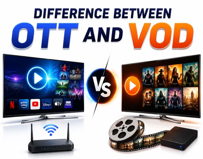 Difference Between OTT and VOD
