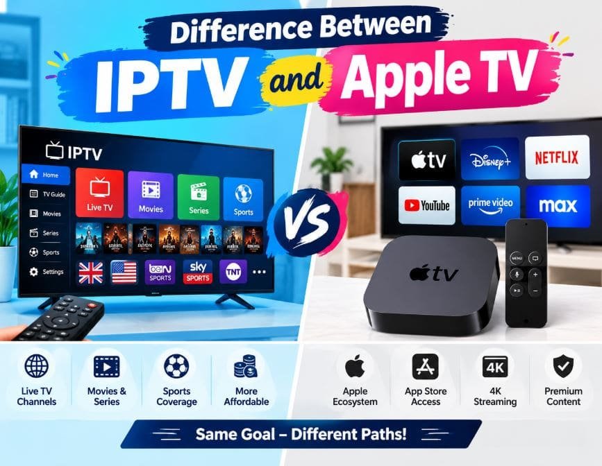 Difference Between IPTV and Apple TV